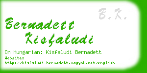 bernadett kisfaludi business card